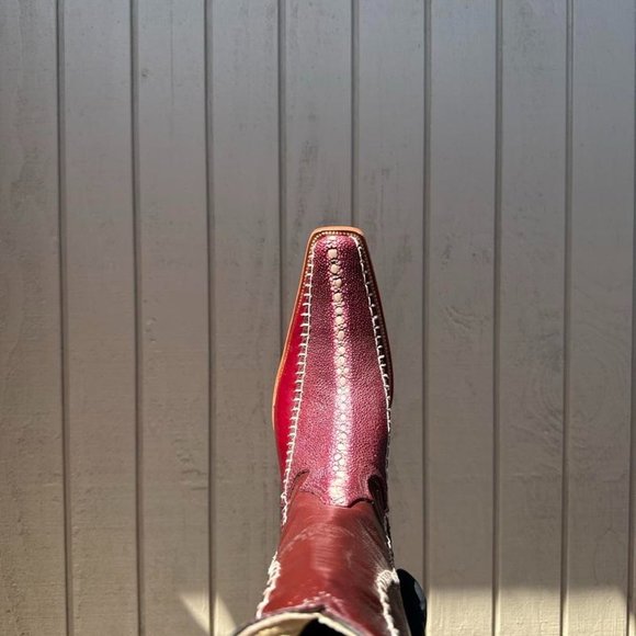 #27 Imitation Boot with Wine Stingray Finish, Weave, Model 6804 main image 4